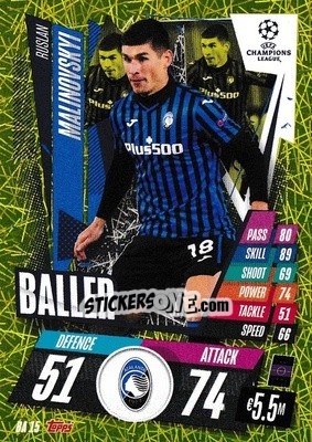 Cromo Ruslan Malinovskyi - UEFA Champions League 2020-2021. Match Attax Extra - Panini