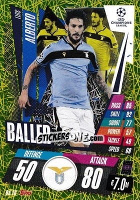 Sticker Luis Alberto - UEFA Champions League 2020-2021. Match Attax Extra n. BA16 - Panini
