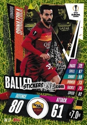 Sticker Leonardo Spinazzola - UEFA Champions League 2020-2021. Match Attax Extra n. BA17 - Panini