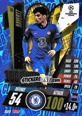Sticker Kai Havertz - UEFA Champions League 2020-2021. Match Attax Extra n. CLU9 - Panini