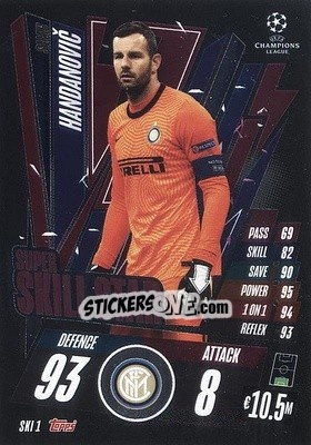 Sticker Samir Handanovic - UEFA Champions League 2020-2021. Match Attax Extra n. SKI1 - Panini