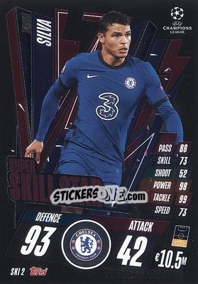 Sticker Thiago Silva - UEFA Champions League 2020-2021. Match Attax Extra n. SKI2 - Panini