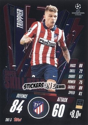 Sticker Kieran Trippier - UEFA Champions League 2020-2021. Match Attax Extra n. SKI3 - Panini