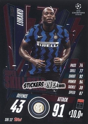 Cromo Romeu Lukaku - UEFA Champions League 2020-2021. Match Attax Extra - Panini