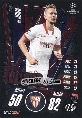 Sticker Luuk de Jong - UEFA Champions League 2020-2021. Match Attax Extra n. SKI14 - Panini