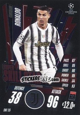 Sticker Cristiano Ronaldo - UEFA Champions League 2020-2021. Match Attax Extra n. SKI15 - Panini