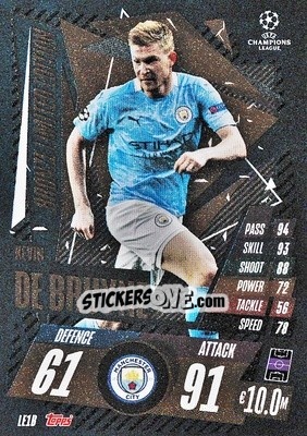Sticker Kevin De Bruyne - UEFA Champions League 2020-2021. Match Attax Extra n. LE1B - Panini