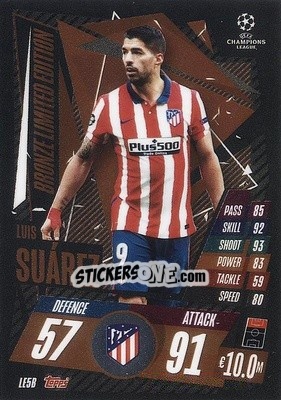 Sticker Luis Suárez - UEFA Champions League 2020-2021. Match Attax Extra n. LE5B - Panini