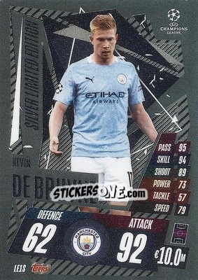 Figurina Kevin De Bruyne - UEFA Champions League 2020-2021. Match Attax Extra - Panini