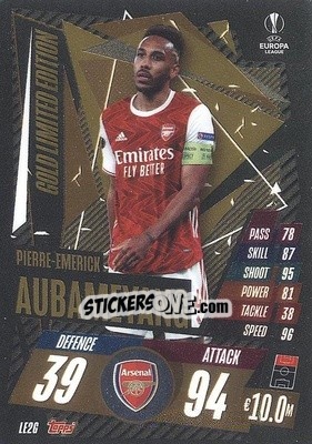 Sticker Pierre-Emerick Aubameyang - UEFA Champions League 2020-2021. Match Attax Extra - Panini