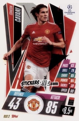 Sticker Edinson Cavani - UEFA Champions League 2020-2021. Match Attax Extra n. OSC2 - Panini