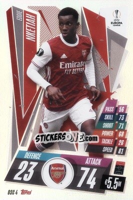 Sticker Nketiah - UEFA Champions League 2020-2021. Match Attax Extra n. OSC4 - Panini