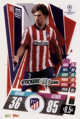 Sticker João Félix - UEFA Champions League 2020-2021. Match Attax Extra n. OSC6 - Panini
