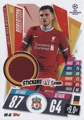 Sticker Andrew Robertson - UEFA Champions League 2020-2021. Match Attax Extra n. MR-AR - Panini