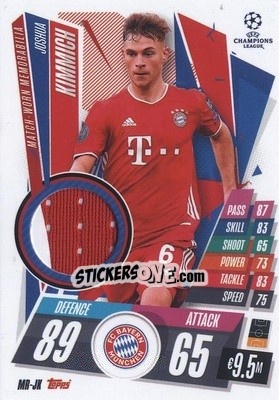 Sticker Joshua Kimmich - UEFA Champions League 2020-2021. Match Attax Extra n. MR-JK - Panini