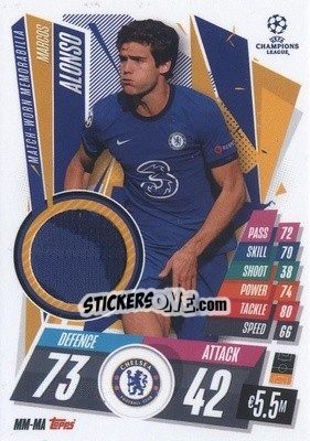 Sticker Marcos Alonso - UEFA Champions League 2020-2021. Match Attax Extra n. MR-MA - Panini