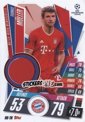 Sticker Thomas Müller - UEFA Champions League 2020-2021. Match Attax Extra n. MR-TM - Panini