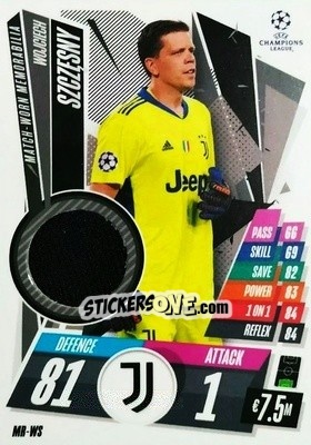 Figurina Wojciech Szczesny - UEFA Champions League 2020-2021. Match Attax Extra - Panini