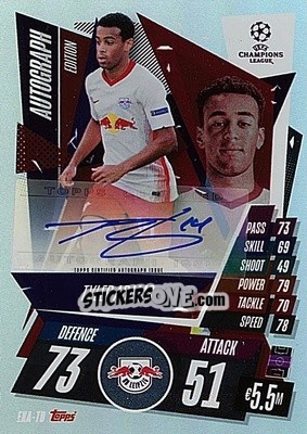 Sticker Tyler Adams - UEFA Champions League 2020-2021. Match Attax Extra n. EXA-TD - Panini
