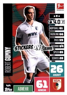 Sticker Robert Gumny - German Fussball Bundesliga 2020-2021. Match Attax Extra - Panini