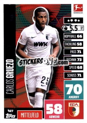 Figurina Carlos Gruezo - German Fussball Bundesliga 2020-2021. Match Attax Extra - Panini