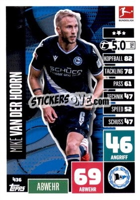 Sticker Mike van der Hoorn - German Fussball Bundesliga 2020-2021. Match Attax Extra - Panini