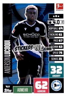 Figurina Anderson Lucoqui - German Fussball Bundesliga 2020-2021. Match Attax Extra - Panini