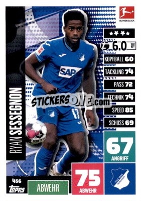 Sticker Ryan Sessegnon - German Fussball Bundesliga 2020-2021. Match Attax Extra - Panini