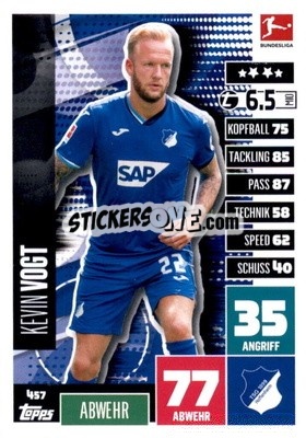 Sticker Kevin Vogt - German Fussball Bundesliga 2020-2021. Match Attax Extra - Panini