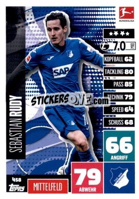 Sticker Sebastian Rudy - German Fussball Bundesliga 2020-2021. Match Attax Extra - Panini