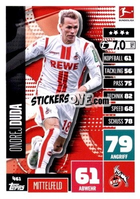 Sticker Ondrej Duda - German Fussball Bundesliga 2020-2021. Match Attax Extra - Panini