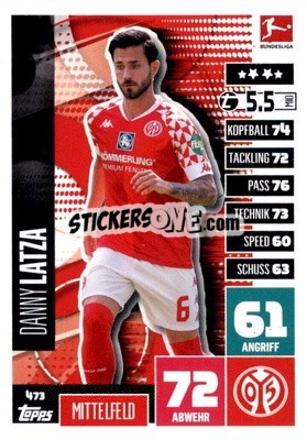 Figurina Danny Latza - German Fussball Bundesliga 2020-2021. Match Attax Extra - Panini