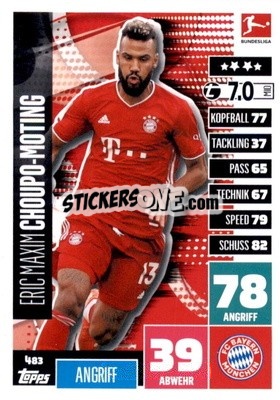 Sticker Eric Maxim Choupo-Moting - German Fussball Bundesliga 2020-2021. Match Attax Extra - Panini