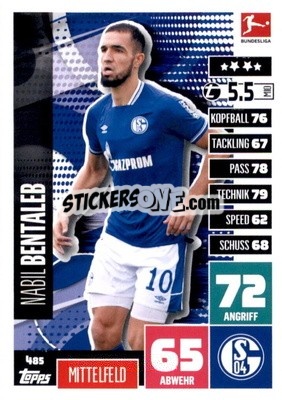 Sticker Nabil Bentaleb - German Fussball Bundesliga 2020-2021. Match Attax Extra - Panini