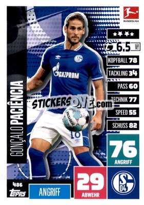 Cromo Gonçalo Paciência - German Fussball Bundesliga 2020-2021. Match Attax Extra - Panini