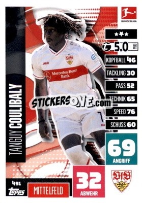 Figurina Tanguy Coulibaly - German Fussball Bundesliga 2020-2021. Match Attax Extra - Panini