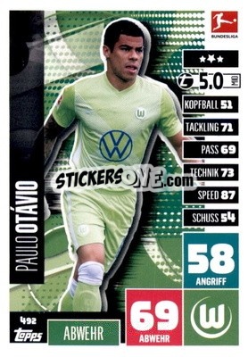 Sticker Paulo Otávio - German Fussball Bundesliga 2020-2021. Match Attax Extra - Panini
