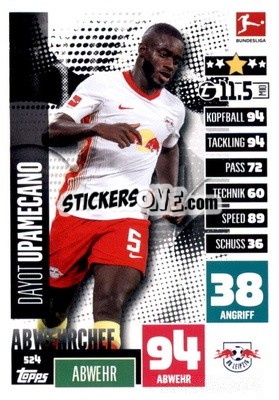 Sticker Dayot Upamecano - German Fussball Bundesliga 2020-2021. Match Attax Extra - Panini