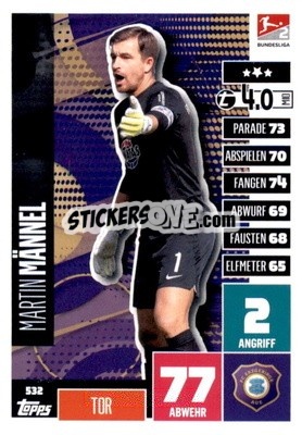 Figurina Martin Männel - German Fussball Bundesliga 2020-2021. Match Attax Extra - Panini