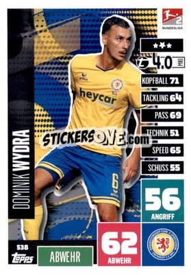 Cromo Dominik Wydra - German Fussball Bundesliga 2020-2021. Match Attax Extra - Panini