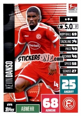 Sticker Kevin Danso - German Fussball Bundesliga 2020-2021. Match Attax Extra - Panini