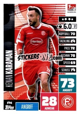 Sticker Kenan Karaman - German Fussball Bundesliga 2020-2021. Match Attax Extra - Panini