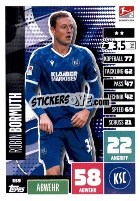 Sticker Robin Bormuth - German Fussball Bundesliga 2020-2021. Match Attax Extra - Panini