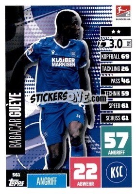 Sticker Babacar Gueye - German Fussball Bundesliga 2020-2021. Match Attax Extra - Panini