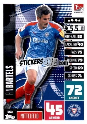 Sticker Fin Bartels - German Fussball Bundesliga 2020-2021. Match Attax Extra - Panini