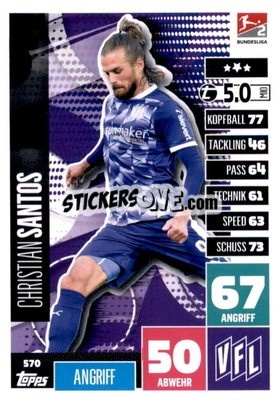 Figurina Christian Santos - German Fussball Bundesliga 2020-2021. Match Attax Extra - Panini