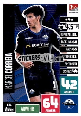 Sticker Marcel Correia - German Fussball Bundesliga 2020-2021. Match Attax Extra - Panini