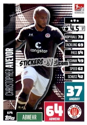 Figurina Christopher Avevor - German Fussball Bundesliga 2020-2021. Match Attax Extra - Panini