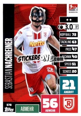 Sticker Sebastian Nachreiner - German Fussball Bundesliga 2020-2021. Match Attax Extra - Panini