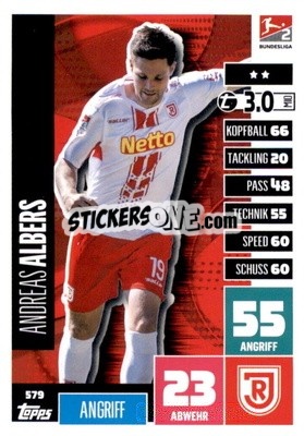 Cromo Andreas Albers - German Fussball Bundesliga 2020-2021. Match Attax Extra - Panini